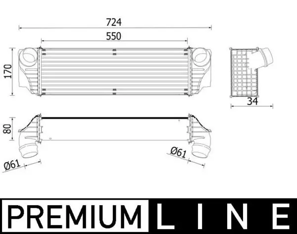 Ladeluftkühler MAHLE CI 228 000P