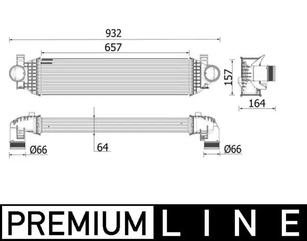 Ladeluftkühler MAHLE CI 549 000P