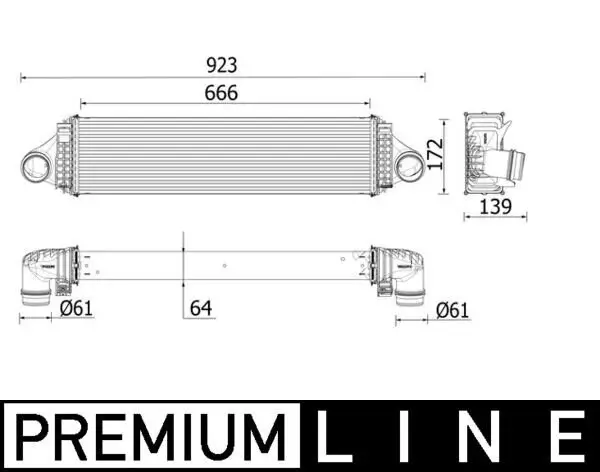 Ladeluftkühler MAHLE CI 550 000P