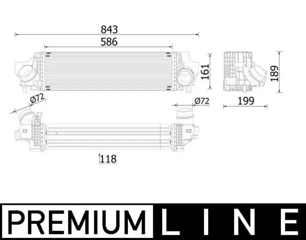 Ladeluftkühler MAHLE CI 610 000P