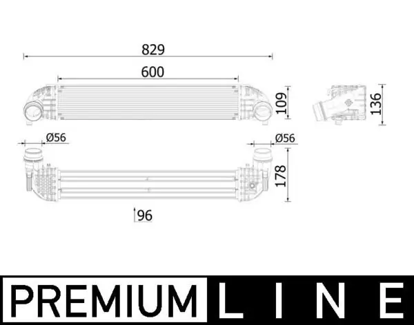 Ladeluftkühler MAHLE CI 615 000P