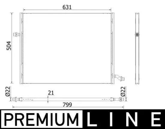 Niedertemperaturkühler, Ladeluftkühler MAHLE CIR 37 000P Bild Niedertemperaturkühler, Ladeluftkühler MAHLE CIR 37 000P