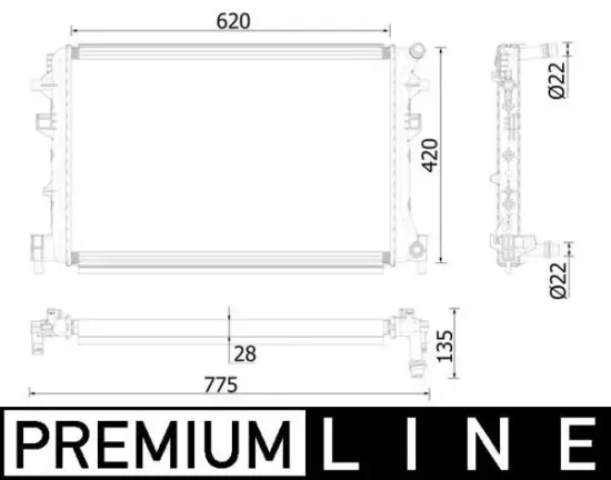Niedertemperaturkühler, Ladeluftkühler MAHLE CIR 38 000P Bild Niedertemperaturkühler, Ladeluftkühler MAHLE CIR 38 000P