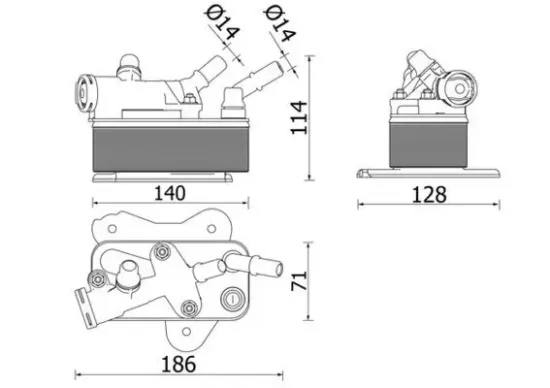 Ölkühler, Automatikgetriebe MAHLE CLC 225 000P Bild Ölkühler, Automatikgetriebe MAHLE CLC 225 000P