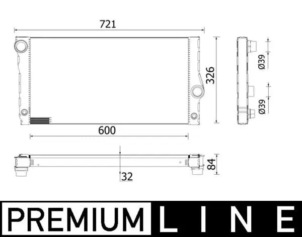 Kühler, Motorkühlung MAHLE CR 956 000P