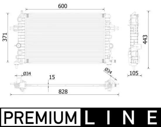 Kühler, Motorkühlung MAHLE CR 2227 000P Bild Kühler, Motorkühlung MAHLE CR 2227 000P