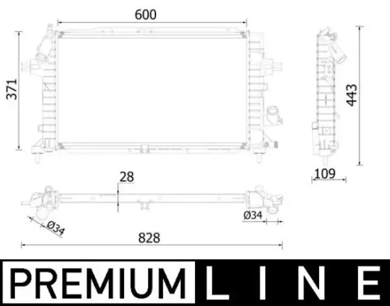 Kühler, Motorkühlung MAHLE CR 2228 000P Bild Kühler, Motorkühlung MAHLE CR 2228 000P