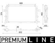 Kühler, Motorkühlung MAHLE CR 2231 000P