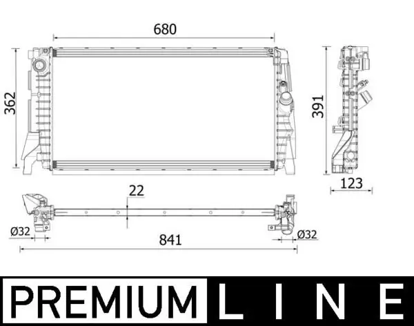 Kühler, Motorkühlung MAHLE CR 2279 000P