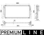 Kühler, Motorkühlung MAHLE CR 2279 000P