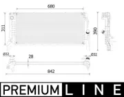 Kühler, Motorkühlung MAHLE CR 2311 000P