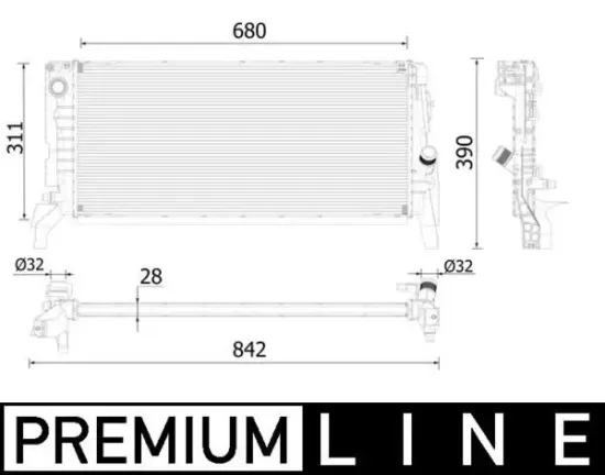 Kühler, Motorkühlung MAHLE CR 2311 000P Bild Kühler, Motorkühlung MAHLE CR 2311 000P