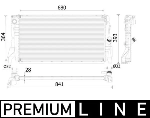 Kühler, Motorkühlung MAHLE CR 2314 000P