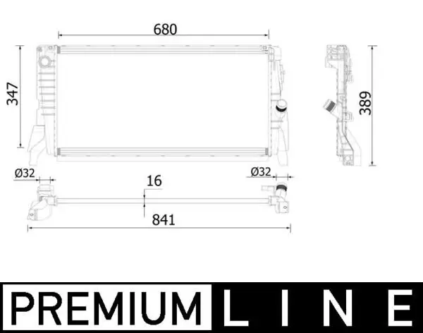 Kühler, Motorkühlung MAHLE CR 2317 000P