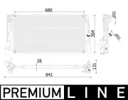 Kühler, Motorkühlung MAHLE CR 2321 000P