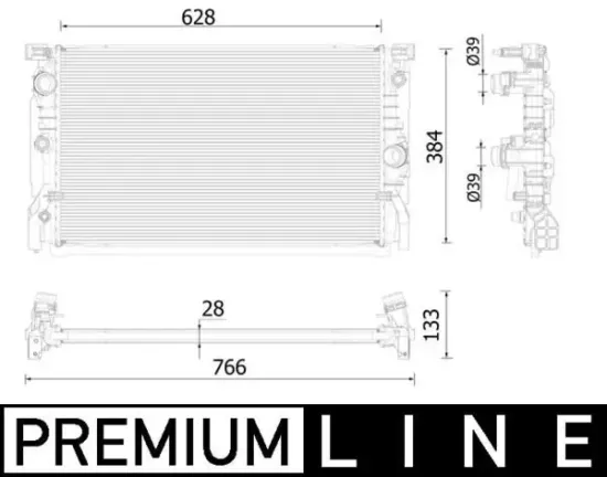 Kühler, Motorkühlung MAHLE CR 2325 000P Bild Kühler, Motorkühlung MAHLE CR 2325 000P