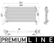 Kühler, Motorkühlung MAHLE CR 2335 000P