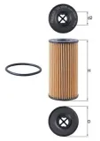 Ölfilter MAHLE OX 1308D