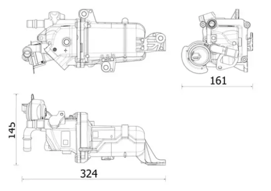 Kühler, Abgasrückführung MAHLE CE 36 000P Bild Kühler, Abgasrückführung MAHLE CE 36 000P