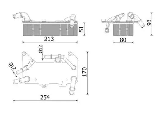 Ölkühler, Automatikgetriebe MAHLE CLC 286 000P Bild Ölkühler, Automatikgetriebe MAHLE CLC 286 000P