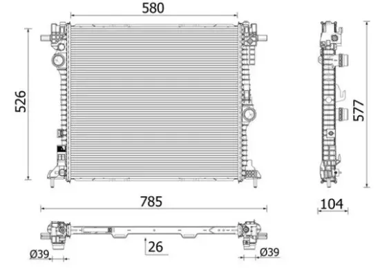 Kühler, Motorkühlung MAHLE CR 2599 000P Bild Kühler, Motorkühlung MAHLE CR 2599 000P