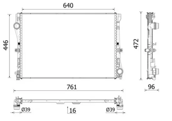Kühler, Motorkühlung MAHLE CR 2603 000P Bild Kühler, Motorkühlung MAHLE CR 2603 000P