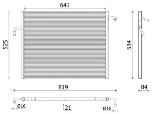 Kühler, Motorkühlung MAHLE CR 2606 000P Bild Kühler, Motorkühlung MAHLE CR 2606 000P