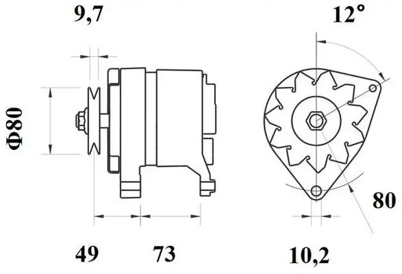 Generator 14 V MAHLE MG 123 Bild Generator 14 V MAHLE MG 123