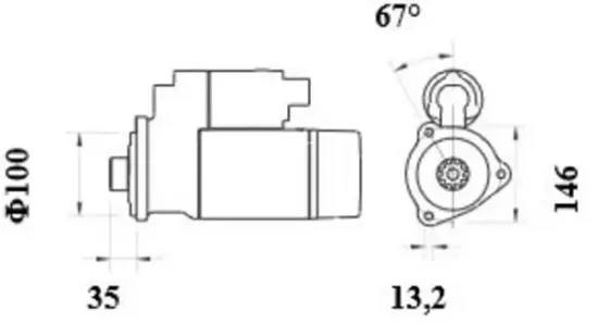 Starter 12 V 3,3 kW MAHLE MS 999 Bild Starter 12 V 3,3 kW MAHLE MS 999