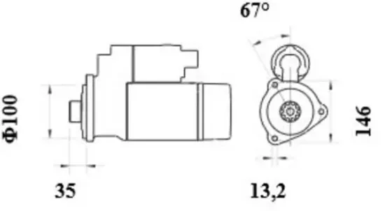 Starter 24 V 3,6 kW MAHLE MS 1002 Bild Starter 24 V 3,6 kW MAHLE MS 1002