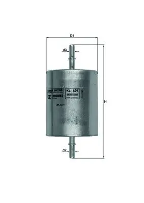 Kraftstofffilter MAHLE KL 409 Bild Kraftstofffilter MAHLE KL 409