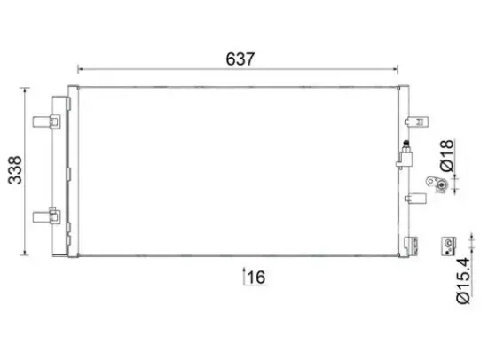 Kondensator, Klimaanlage MAHLE AC 961 000S Bild Kondensator, Klimaanlage MAHLE AC 961 000S