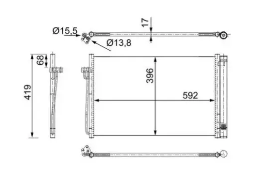 Kondensator, Klimaanlage MAHLE AC 344 000S Bild Kondensator, Klimaanlage MAHLE AC 344 000S