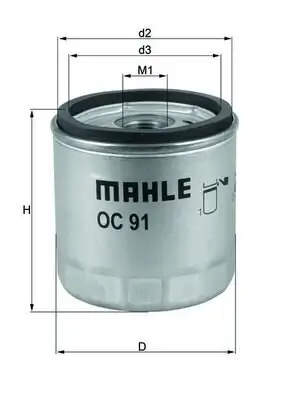 Kraftstofffilter MAHLE KL 33 OF