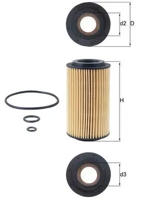 Ölfilter MAHLE OX 153D3