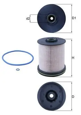 Kraftstofffilter MAHLE KX 491/1D