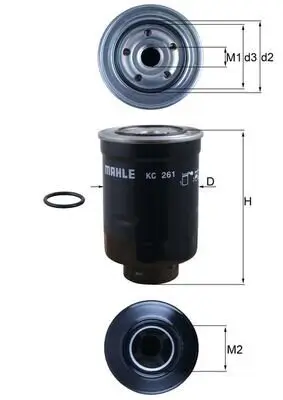 Kraftstofffilter MAHLE KC 261D