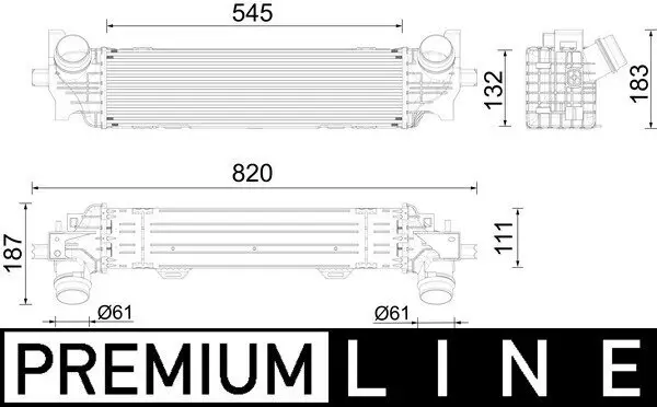 Ladeluftkühler MAHLE CI 626 000P