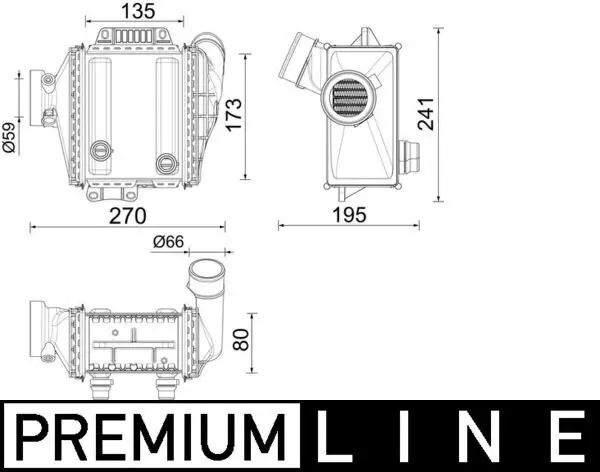 Ladeluftkühler MAHLE CI 639 000P