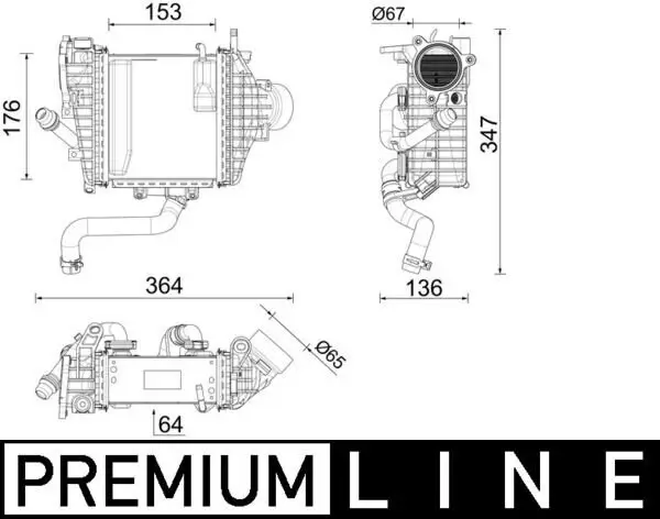 Ladeluftkühler MAHLE CI 641 000P
