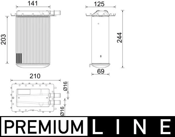 Ladeluftkühler MAHLE CI 642 000P