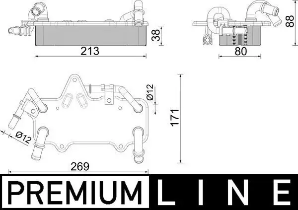 Ölkühler, Automatikgetriebe MAHLE CLC 283 000P