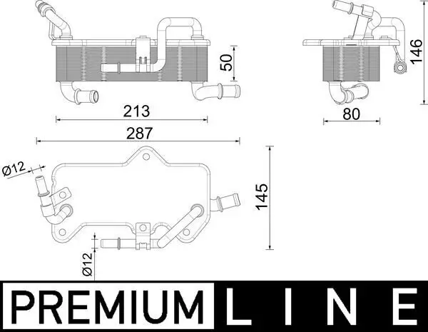 Ölkühler, Automatikgetriebe MAHLE CLC 285 000P