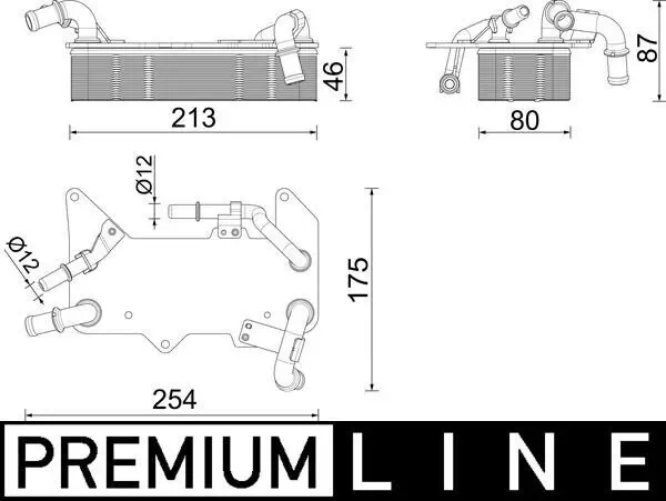 Ölkühler, Automatikgetriebe MAHLE CLC 287 000P