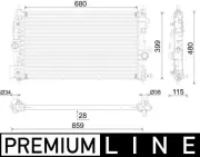 Kühler, Motorkühlung MAHLE CR 1011 000P