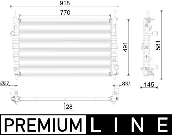 Kühler, Motorkühlung MAHLE CR 2589 000P