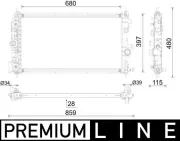 Kühler, Motorkühlung MAHLE CR 2591 000P