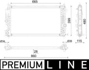 Kühler, Motorkühlung MAHLE CR 2593 000P