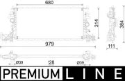 Kühler, Motorkühlung MAHLE CR 2597 000P