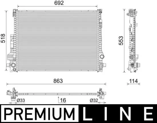 Kühler, Motorkühlung MAHLE CR 2605 000P Bild Kühler, Motorkühlung MAHLE CR 2605 000P